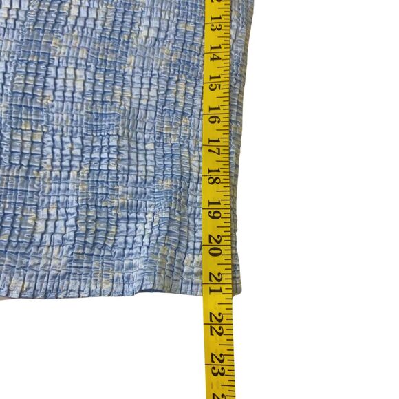 Laura Scott Light Blue Crinkle Style Blouse Tank Top– Petite SP - Picture 6 of 8